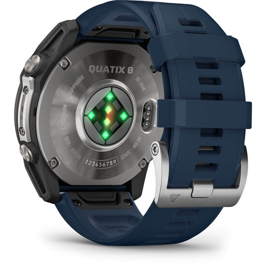 Sensory na deklu zegarka Garmin Quatix 8