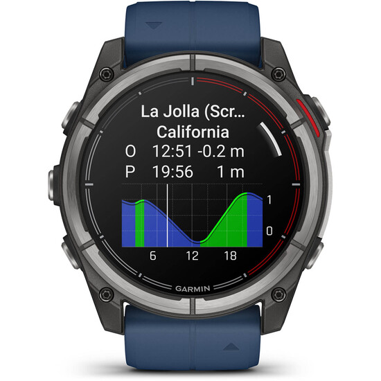 Garmin Quatix 8 z graficzną analizą głębokości