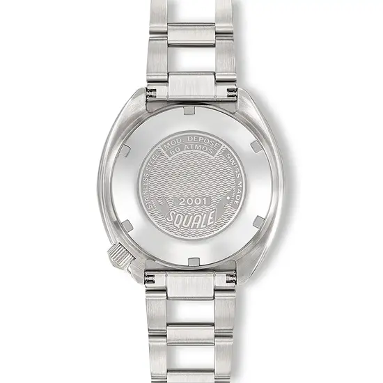 Zakręcany dekiel w zegarku Squale 2001 Reverse Orange 2001BKOR.AC