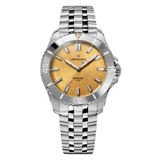 Zegarek męski ze złotą tarczą Venezianico