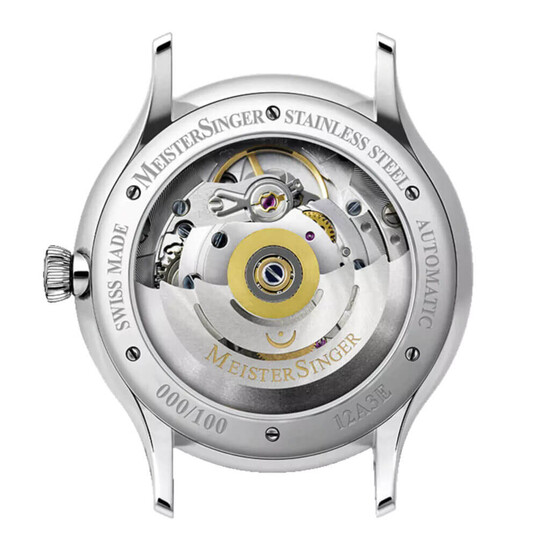 Przeszklony dekiel zegarka MeisterSinger