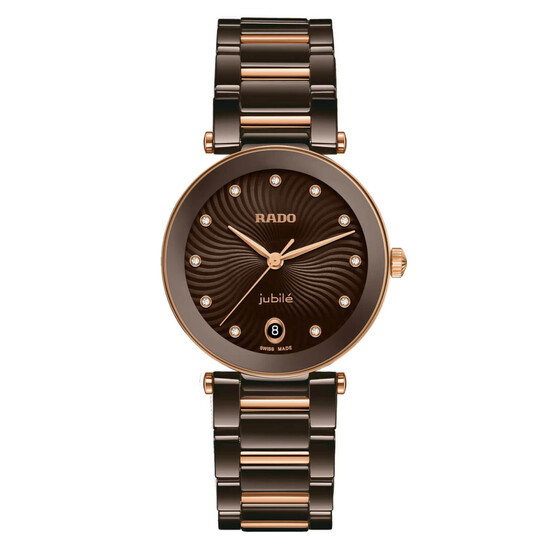 Ceramiczny zegarek damski Rado z diamentami