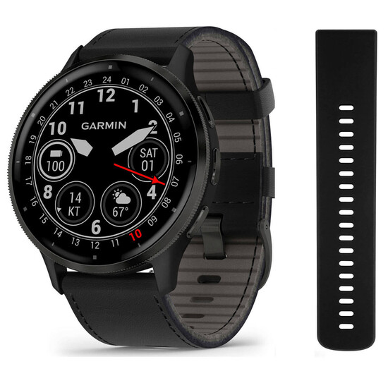 Męski smartwatch Garmin Venu 3 na pasku skórzanym