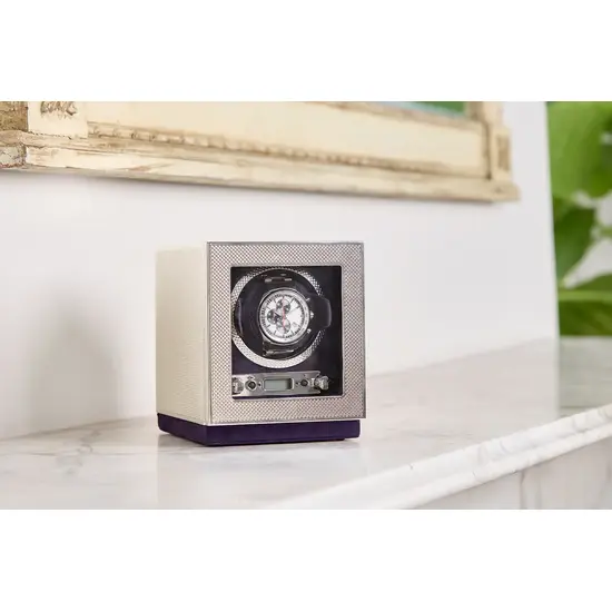 Luksusowy rotomat WOLF Silver 190003 na 1 zegarek