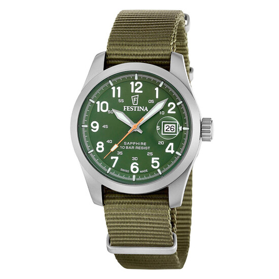 Sportowy zegarek męski Festina na pasku materiałowym NATO