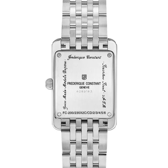 Spód zegarka Frederique Constant Classics Carree FC-235S2CD6B z miejscem na umieszczenie graweru