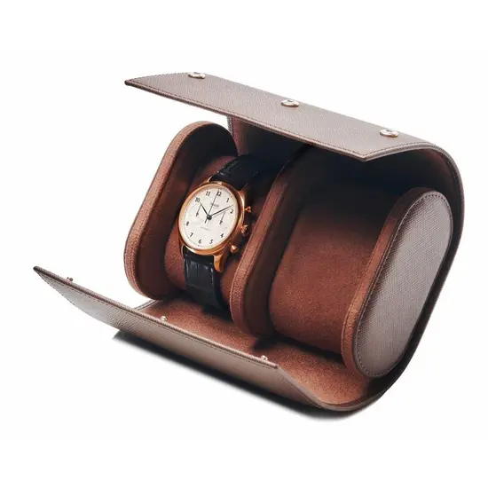 Etui na dwa zegarki Saffiano