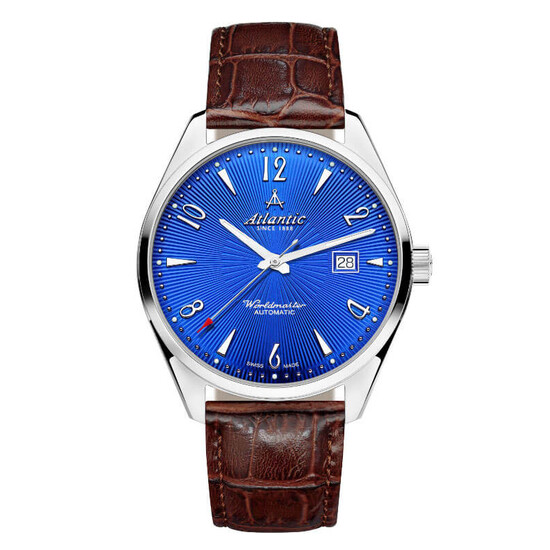 Zegarek męski Atlantic Worldmaster Art Deco 51752.41.55S, Wersja: niebieska 
