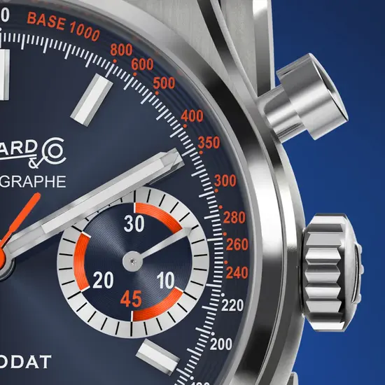 Zegarek męski Eberhard Contodat Chronographe 31156.01 CA2C, Wersja: niebieska , 4 image