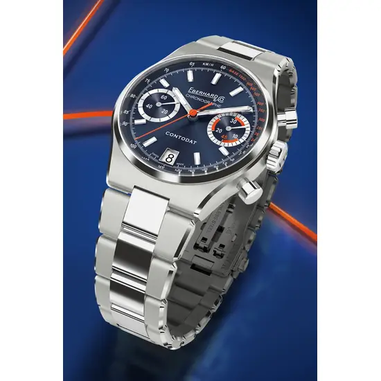 Zegarek męski Eberhard Contodat Chronographe 31156.01 CA2C, Wersja: niebieska , 2 image
