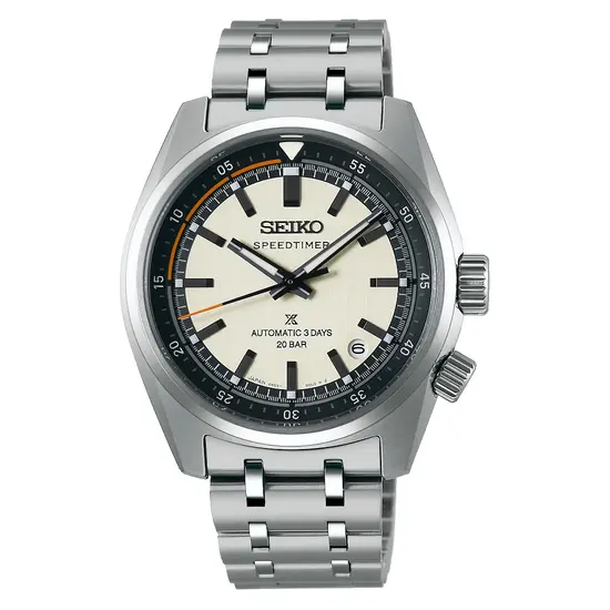 Zegarek męski Seiko Prospex Speedtimer Automatic SPB513J1, Wersja: beżowa, kremowa 