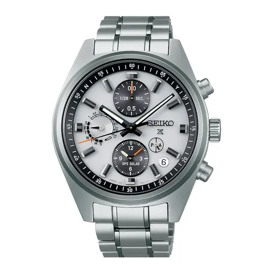 Zegarek męski Seiko Prospex Speedtimer GPS Solar Dual Time Chronograph SSH165J1, Wersja: srebrna 