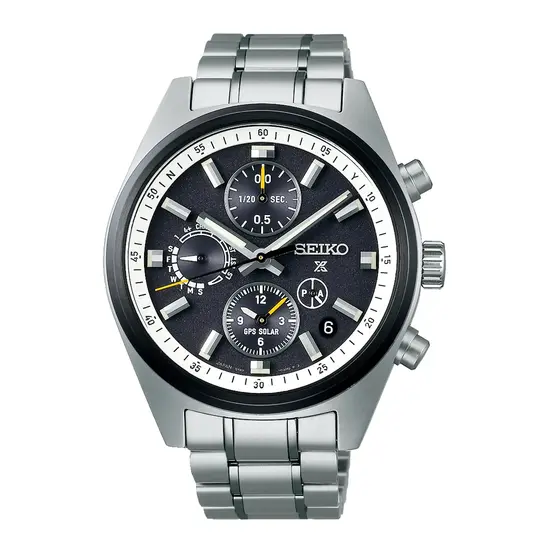 Zegarek męski Seiko Prospex Speedtimer GPS Solar Dual Time Chronograph SSH167J1, Wersja: niebieska 