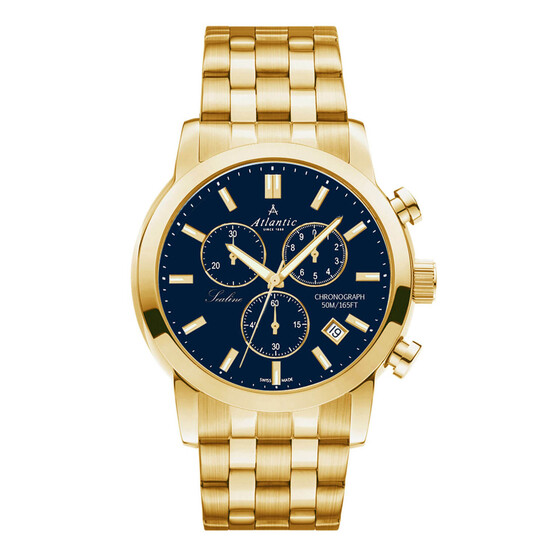 Zegarek męski Atlantic Sealine 62455.45.51, Wersja: żółte złoto2 