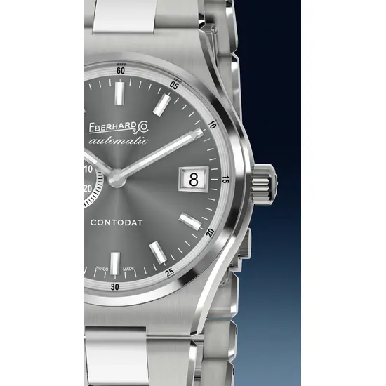 Zegarek sportowy Eberhard Contodat Automatic 41156.04 CA2C z szarą tarczą