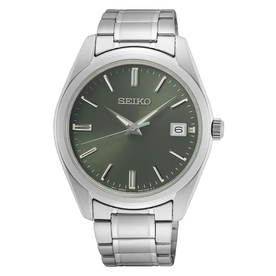 Klasyczny zegarek Seiko Classic SUR527P1 z zieloną tarczą