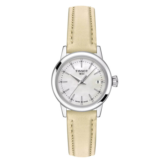 Zegarek damski Tissot Classic Dream Lady T129.210.16.111.00, Wersja: beżowa, kremowa 