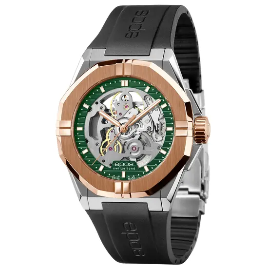 Zegarek męski Epos Sport Skeleton 3506.139.34.13.55, Wersja: zielona2 