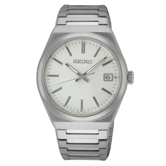 Zegarek Seiko Classic SUR553P1 z białą tarczą