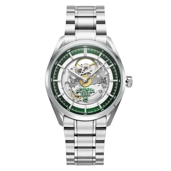 Automatyczny zegarek męski Roamer z widocznym mechanizmem