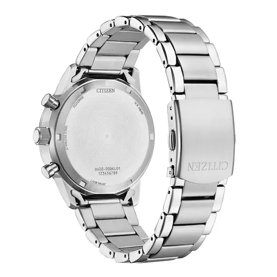 Stalowa bransoleta w zegarku Citizen Pilot Chrono