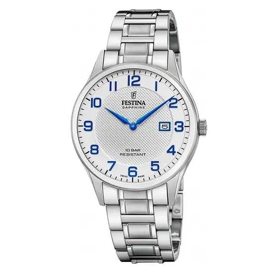 Zegarek męski Festina Swiss Made F20067/1, Wersja: srebrna 