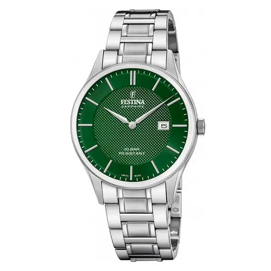 Zegarek męski Festina Swiss Made F20067/5, Wersja: zielona 