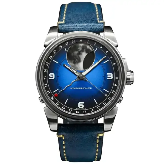 Zegarek męski Schaumburg Perpetual MooN Parallax I SCH-MOONPR1, Wersja: niebieska 