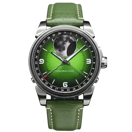 Zegarek męski Schaumburg Perpetual MooN Parallax II SCH-MOONPR2, Wersja: zielona 