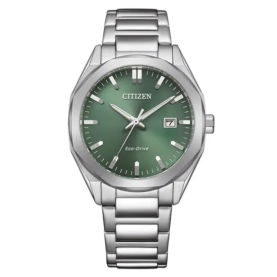 Elegancki zegarek Citizen Modern BM7620-83Y z zieloną tarczą