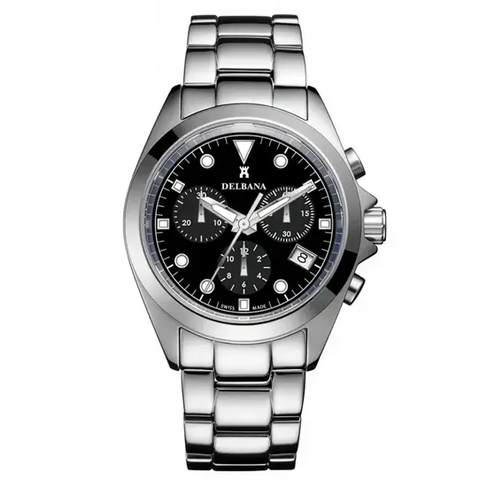 Zegarek męski Delbana z chronografem i bransoletą