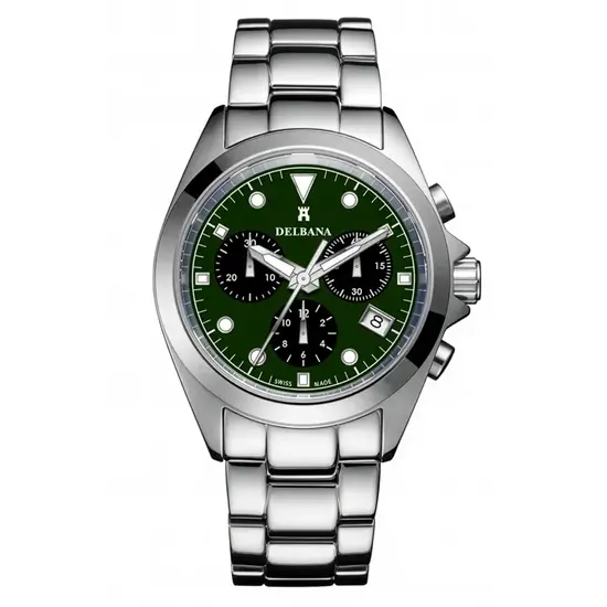 Zegarek męski Delbana z chronografem i bransoletą