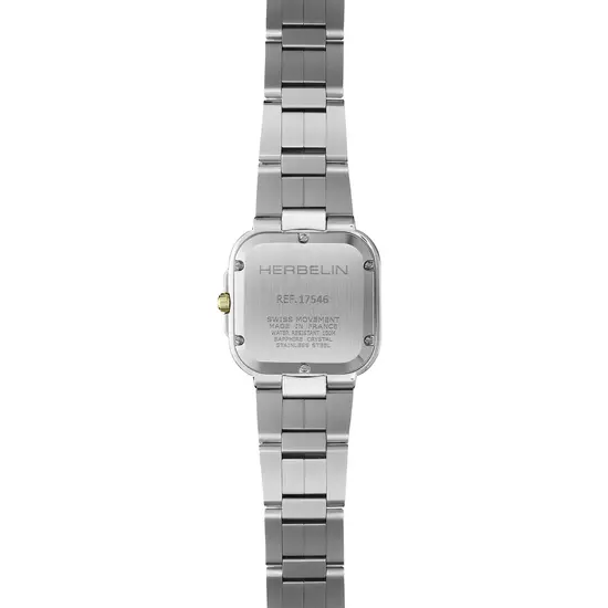 Zakręcany dekiel w zegarku Herbelin Cap Camarat Lady Square 17546BT1N89