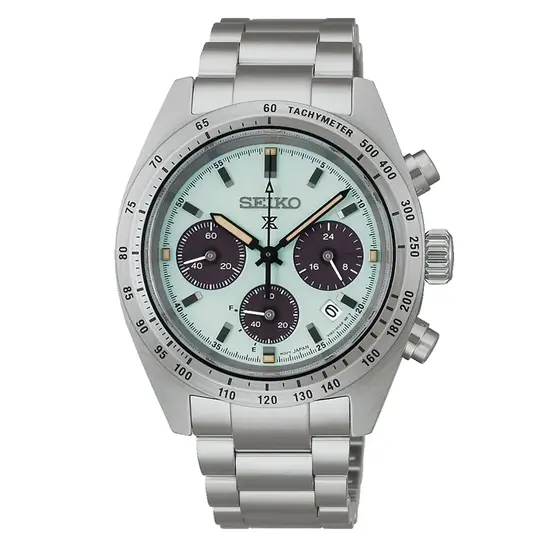 Zegarek Seiko Prospex Speedtimer Solar Chronograph SSC965P1 z zieloną tarczą
