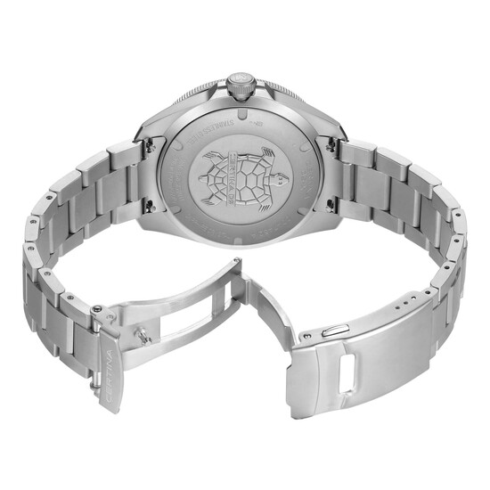 Zapięcie na przyciski i dodatkowe zabezpieczenie Bransoleta Certina DS-X GMT C605024584