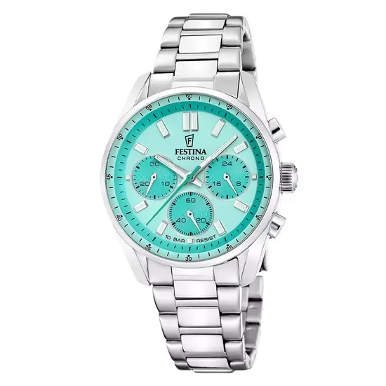 Zegarek damski Festina z chronografem i bransoletą