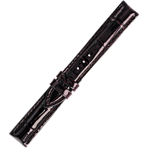 Brązowy, lakierowany pasek C610021649 bez zapięcia do zegarków damskich Certina DS Action Lady