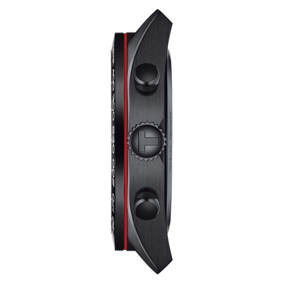 Czarna koperta w zegarku Tissot PRS 516 Chronograph