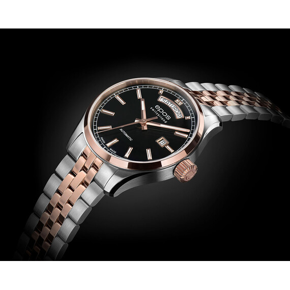 Zegarek męski Epos z bransoletą z elementami złoconymi