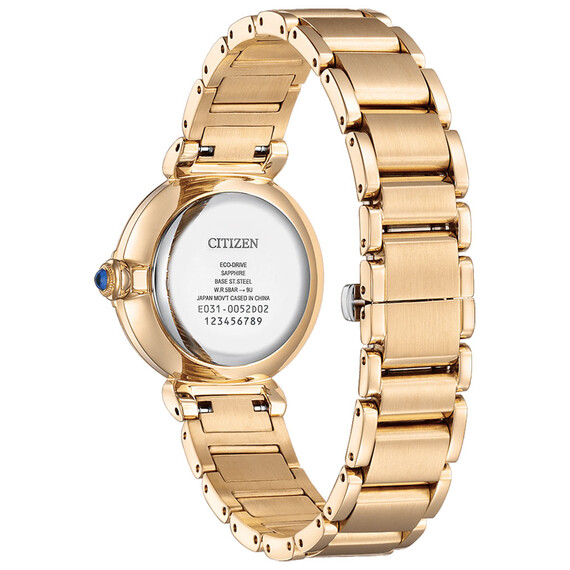 Złocona bransoleta w zegarku Citizen Lady May Bells EM1063-89D
