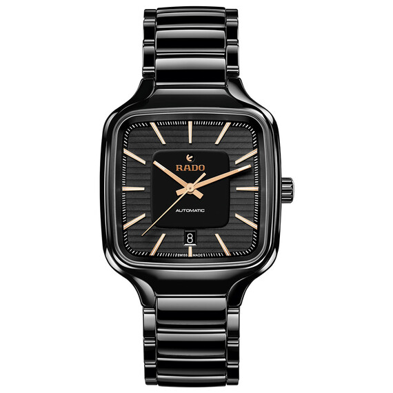 Zegarek na bransolecie ceramicznej Rado True Square Automatic