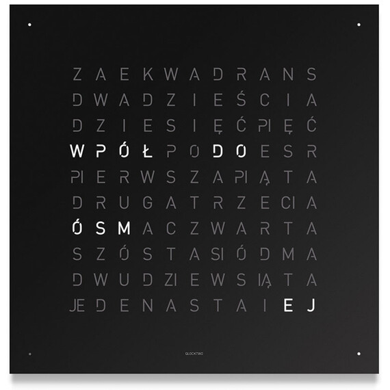Zegar na ścianę Qlocktwo