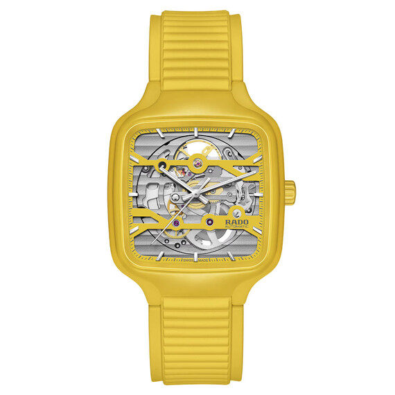 Szkieletowy zegarek Rado na gumowym pasku