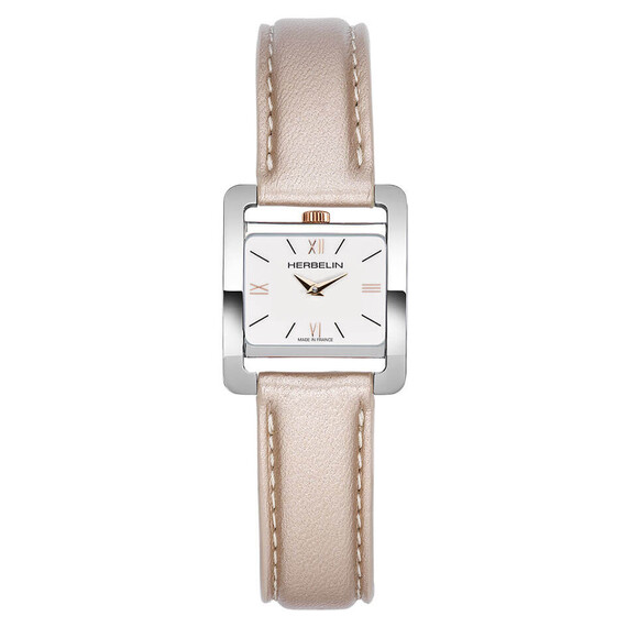 Zegarek damski Herbelin z beżowym paskiem skórzanym