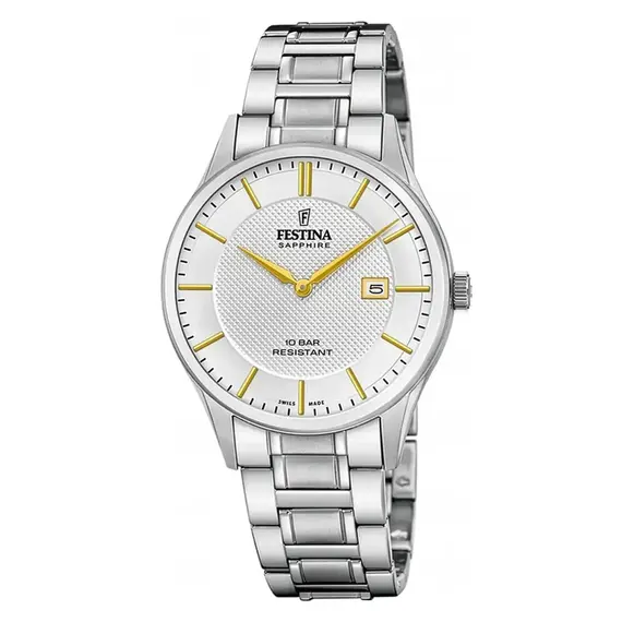 Zegarek męski Festina Swiss Made F20067/2, Wersja: srebrna2 