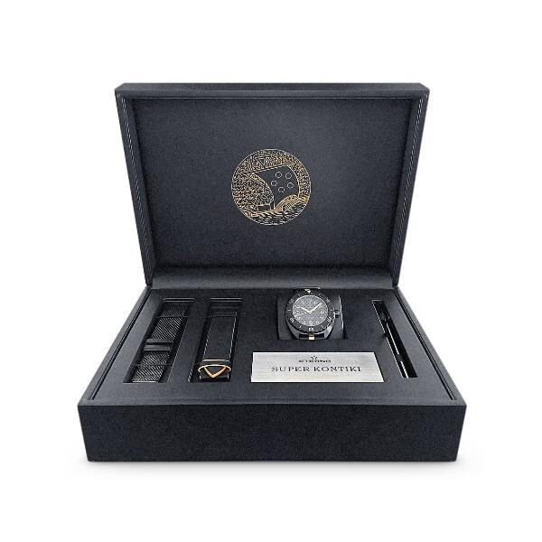 Pudełko do zegarka Eterna Super KonTiki Black Edition z dwoma paskami i bransoletą!