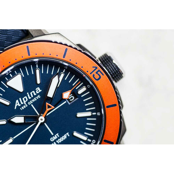 Alpina Seastrong Diver GMT AL-247LNO4TV6 tarcza