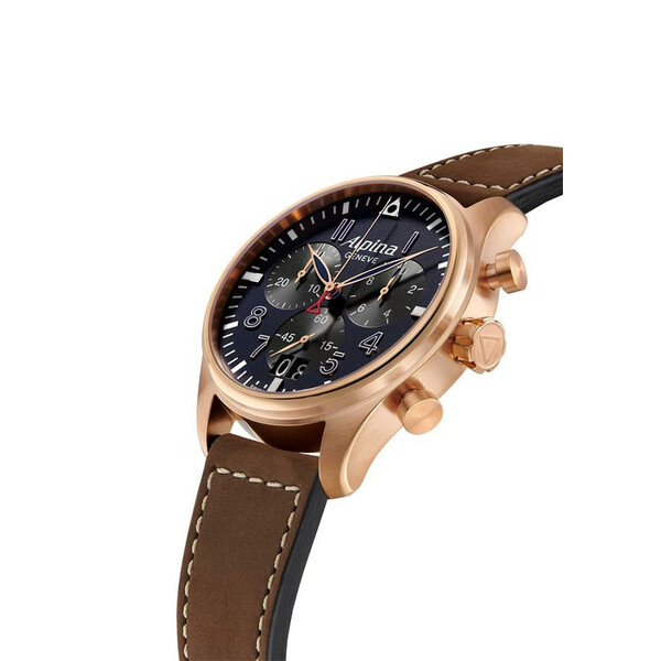 Retro zegarek w stylu lotniczym Alpina.