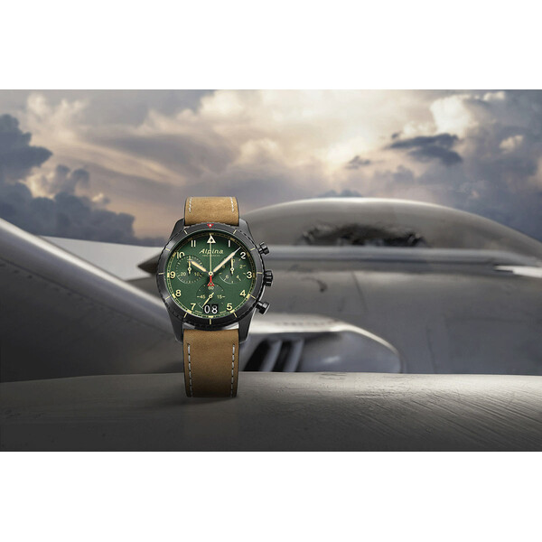 Szwajcarski zegarek dla pilotów Alpina Startimer Pilot Quartz Chronograph Big Date