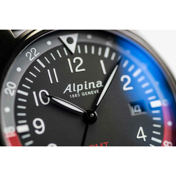 Alpina Startimer Pilot Quartz GMT AL-247BR4FBS6 tarcza
